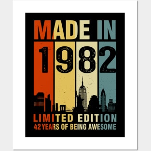 Made In 1982 42nd Birthday 42 Years Old Posters and Art